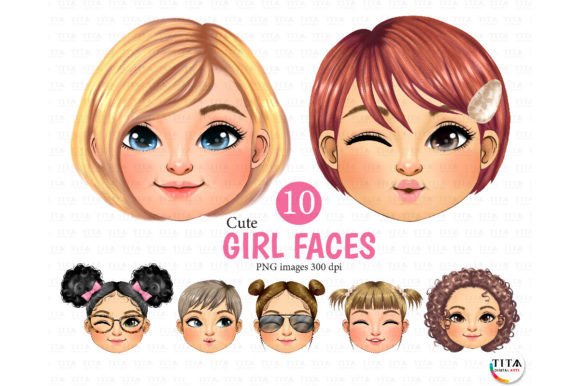 Download Cute Girl Faces Clipart - Premium Resources