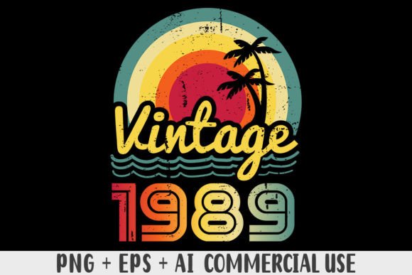 Download Vintage 1989 PNG Sublimation Design - 1989 Collection