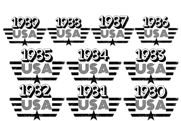 Download Vintage T-shirt Design,1980-1989 Svg,png - 1989 Collection