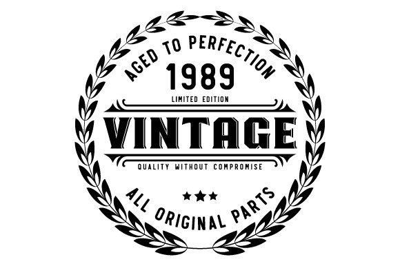Download Vintage 1989 Aged to Perfection SVG EPS - 1989 Collection